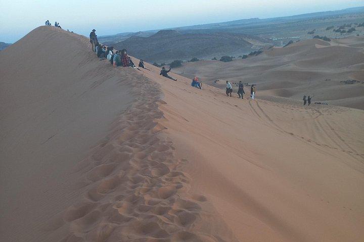Walking Trip Sunset Into Erg Chebbi Dunes, With Local Guide.
