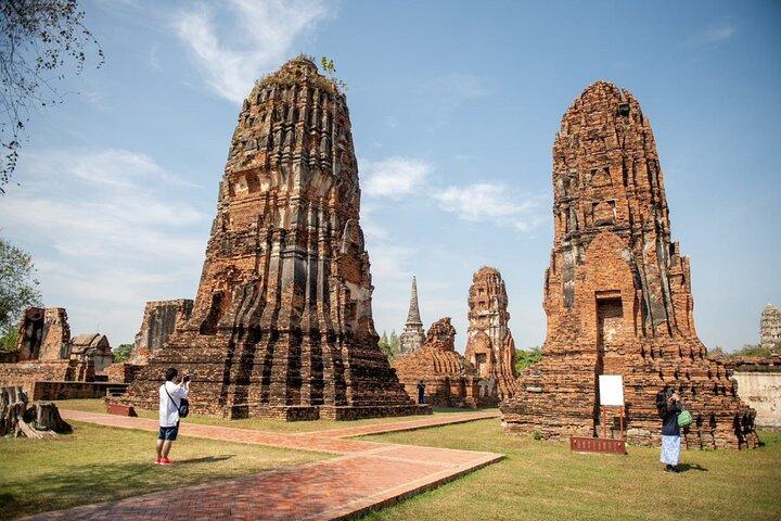 Excursão privada ao parque histórico de Ayutthaya em espanhol/alemão/chinês/coreano