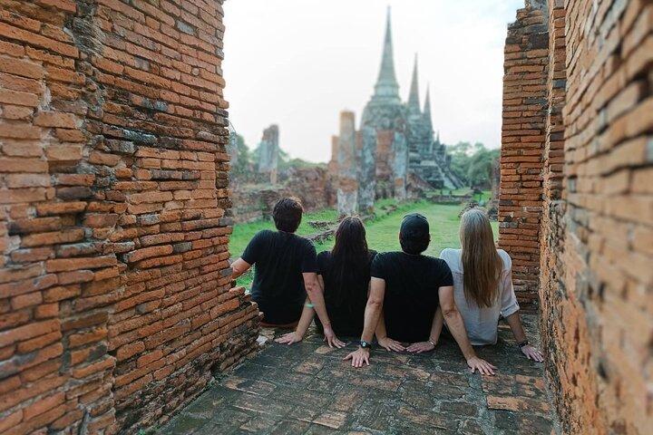 Privat Ayutthaya + SUNSET Bådtur + Lys op natten