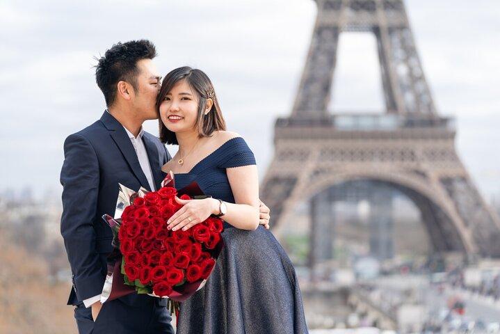 Romantische VIP-fotoshoot in Parijs met champagne en privétransfers