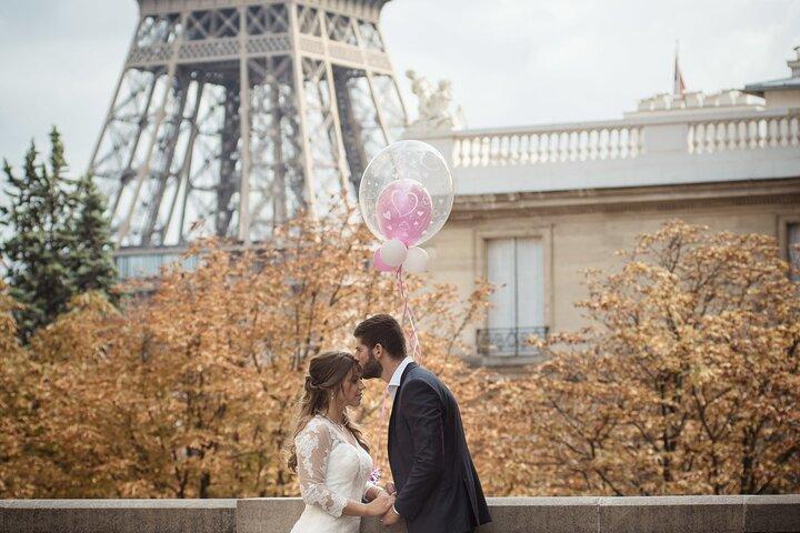 Romantische VIP-fotoshoot in Parijs met champagne en privétransfers
