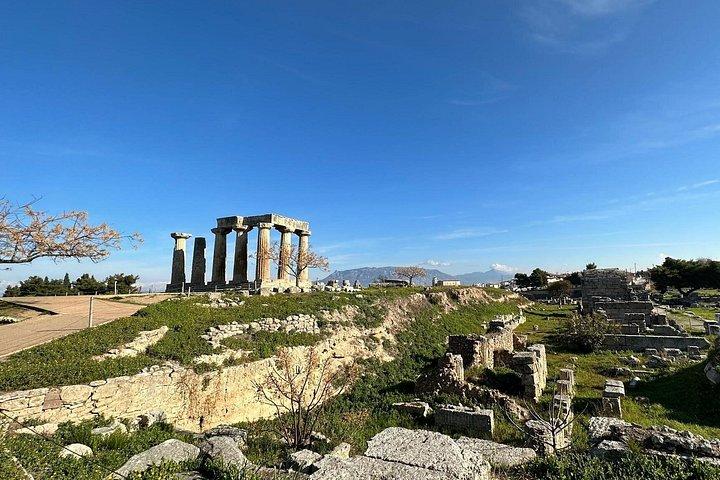 Det antikke Korinth: Akrokorinthos-kanal og madlavningskursus med olivensmagning