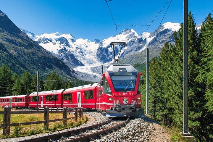 Bernina Red Train with Private Transfer from Varenna Bellagio