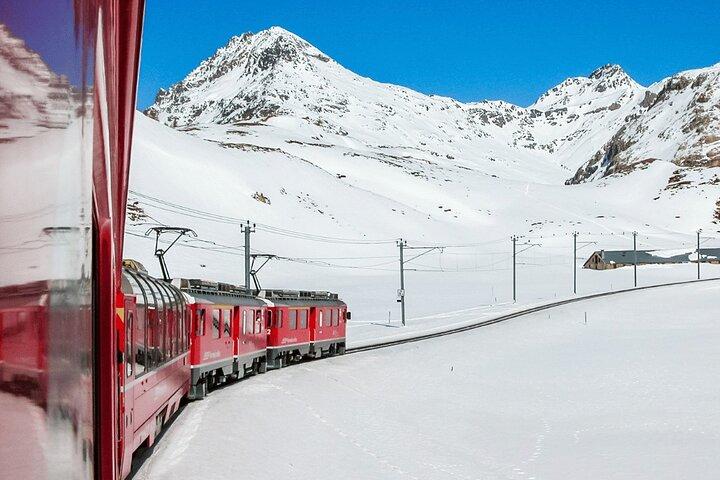 Bernina Red Train with Private Transfer from Varenna Bellagio