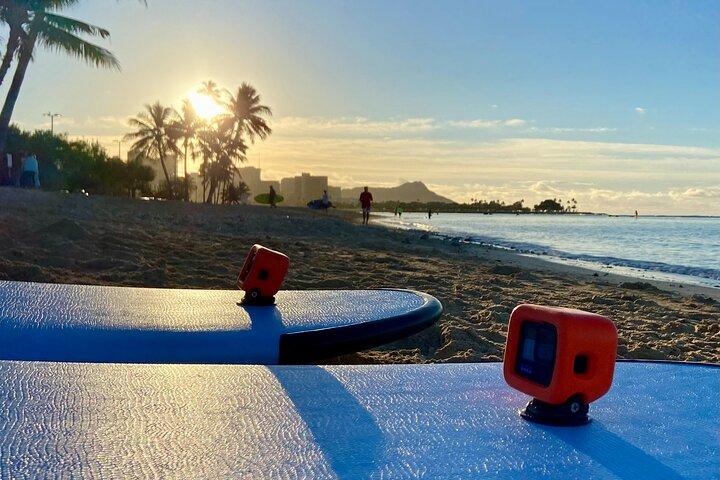 Lección de surf sin las multitudes, incluyendo videos de GoPRO