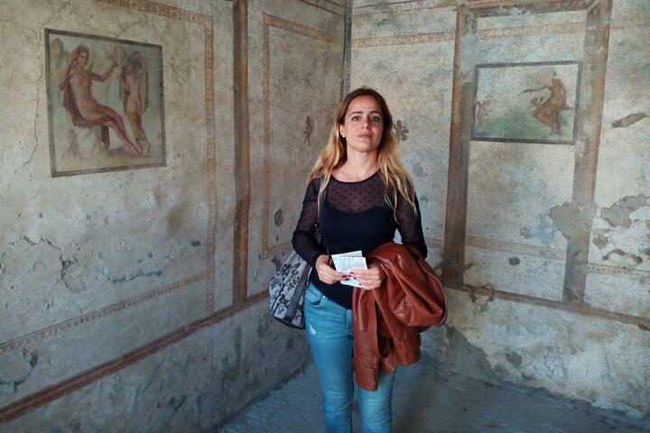 Pompeji Skip-the-Line mit Mittagessen und Weinprobe aus Rom