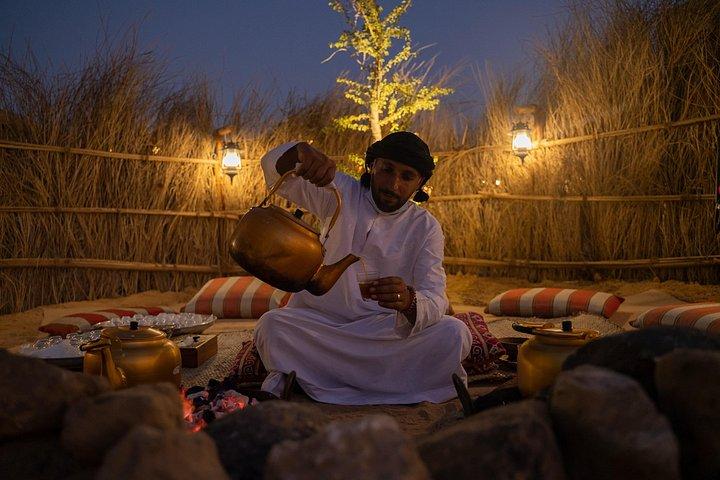Dubai Al Khayma Camp Experience with BBQ Dinner and Transfers
