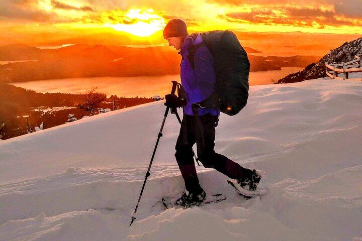 Randonnée privée en raquettes à Bariloche en hiver