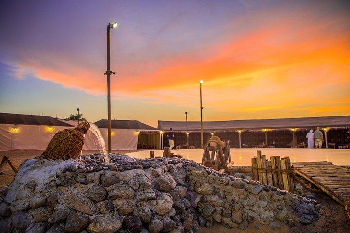 Dubai Al Khayma Camp Experience with BBQ Dinner and Transfers