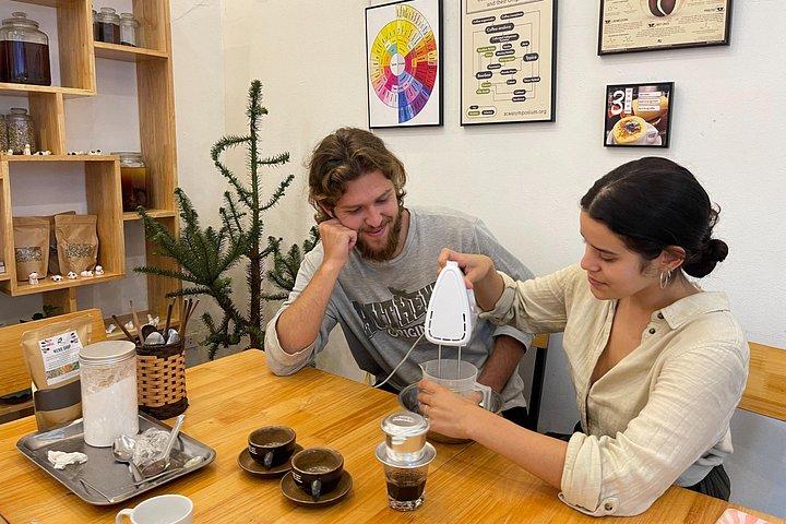 Hanoi Egg Coffee & Coconut Coffee Making Class with Free Banh Mi
