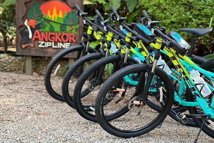 Heldags cykeltur i Siem Reap med Zipline