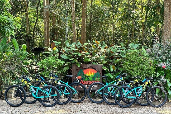 Heldags cykeltur i Siem Reap med Zipline