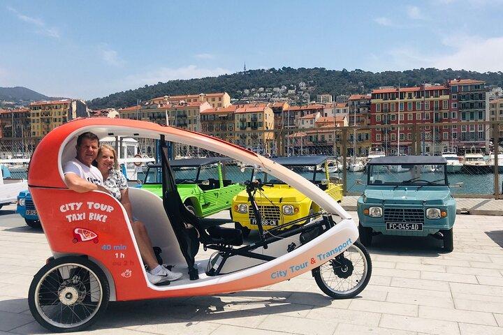 Nice: Visit of Nice by electrically assisted bike taxi 1 hour.