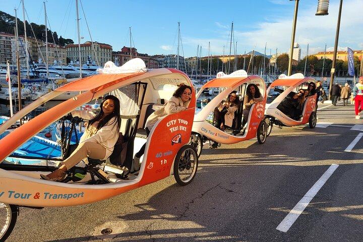 Nice: Visit of Nice by electrically assisted bike taxi 1 hour.