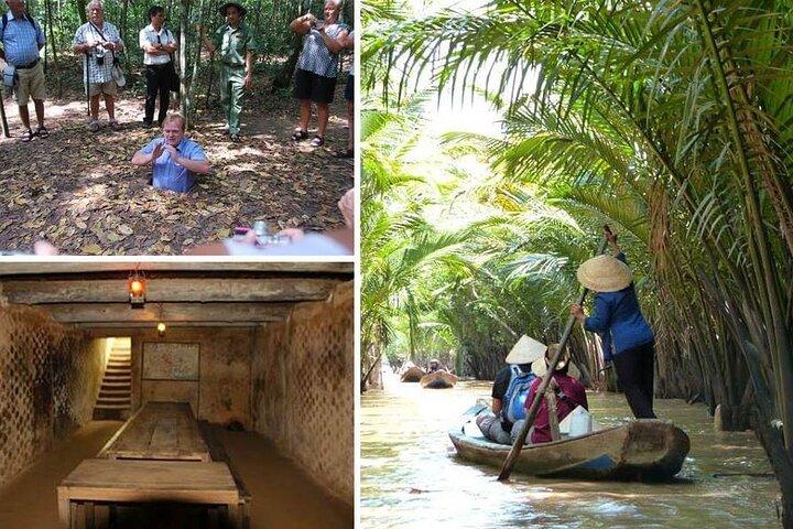 Túneles de Cu Chi e passeio de dia completo pelo Delta do Mekong