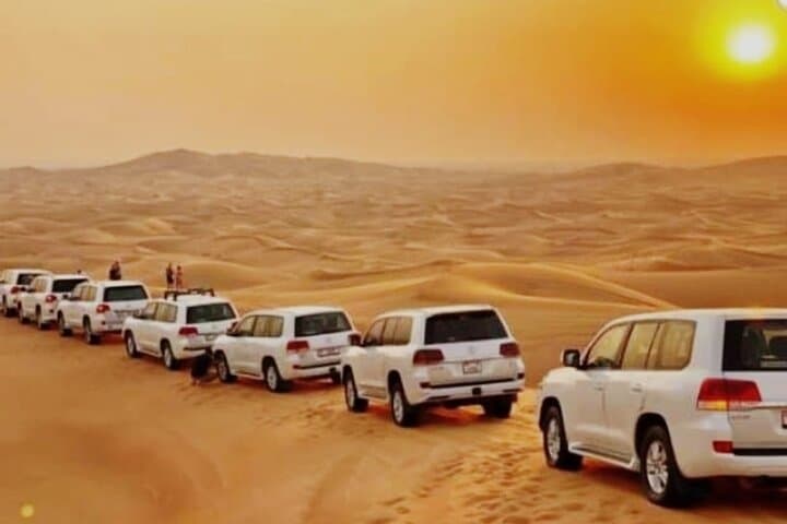 Dubai Desert Safari with Camel Ride, Sand surf, & BBQ Dinner