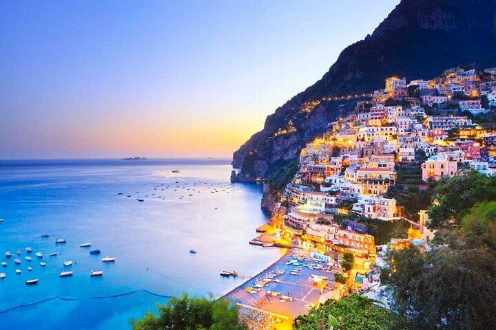 Journée complète sur la côte amalfitaine avec Positano et la grotte d'émeraude de Rome