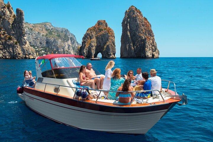 Capri Guided Boat Experience with Island Exploration and Transfer