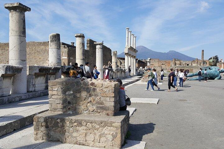 Excursão privada de dia inteiro na Costa Amalfitana e Pompeia saindo de Roma
