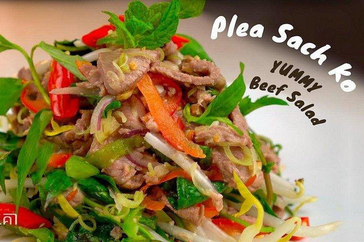 ピックアップ付きの3時間のシェムリアップガイド付き料理教室と市場
