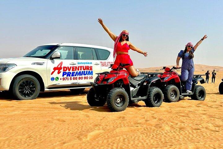 Dubai Premium Red Dunes, Quad Bike, Camel Ride, Sandsurfing & 5* BBQ