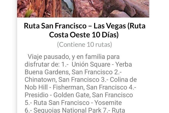 APP Self-guided routes West Coast with audio guide