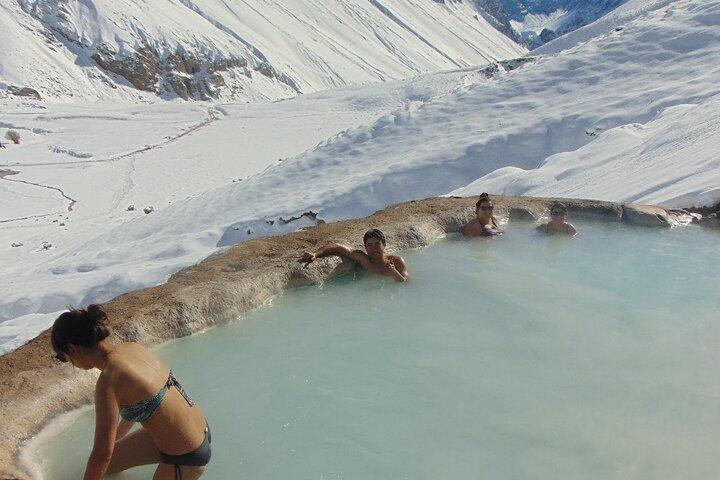 Private Santiago, besøg hot springs og picnic i Cajon del Maipo