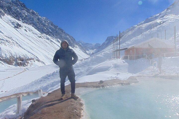 Private Santiago, besøg hot springs og picnic i Cajon del Maipo