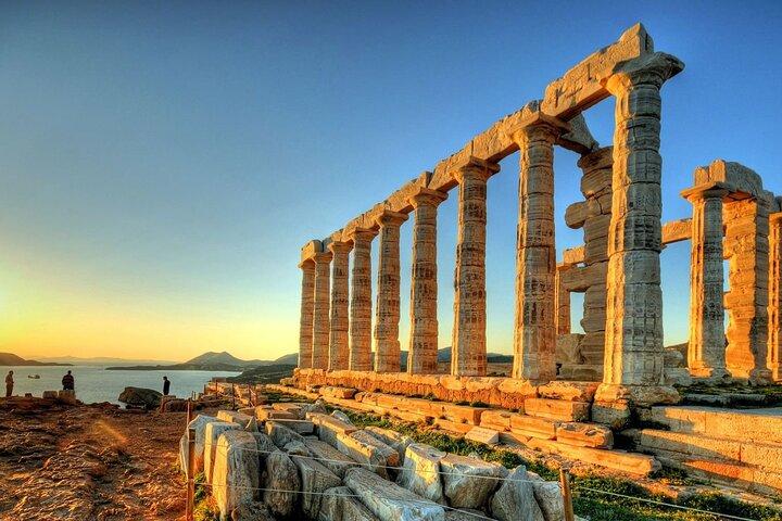 Private Temple of Poseidon Sunset & Athens Riviera Dinner