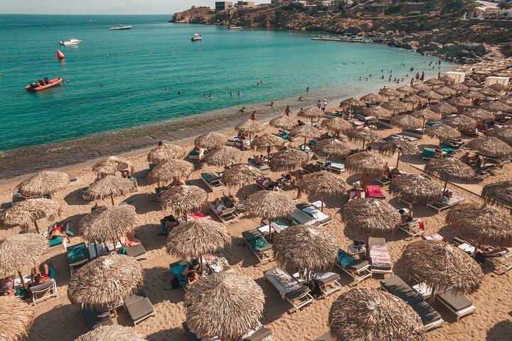 Super Paradise Beach Mykonos Seaside Sunbed (3ª e 4ª fileiras)