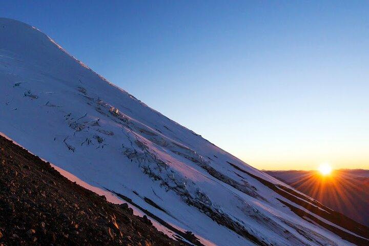 Zonsopgang Wandeling naar de gletsjer van de Osorno-vulkaan