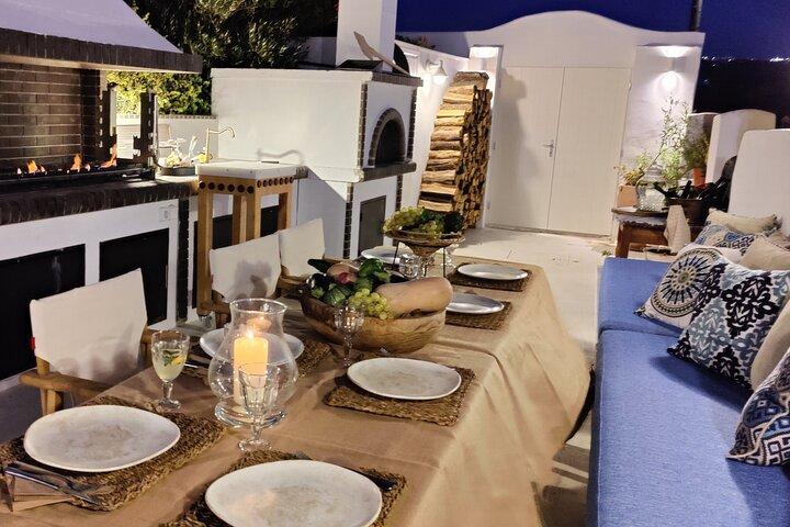 Micro restaurante tradicional de meio dia em Santorini