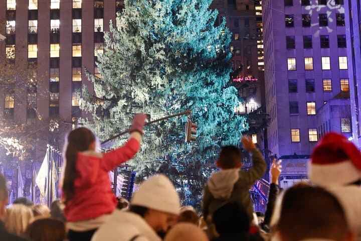 Tree Lighting Ceremony Indoor Viewing from 45 Rockefeller Center