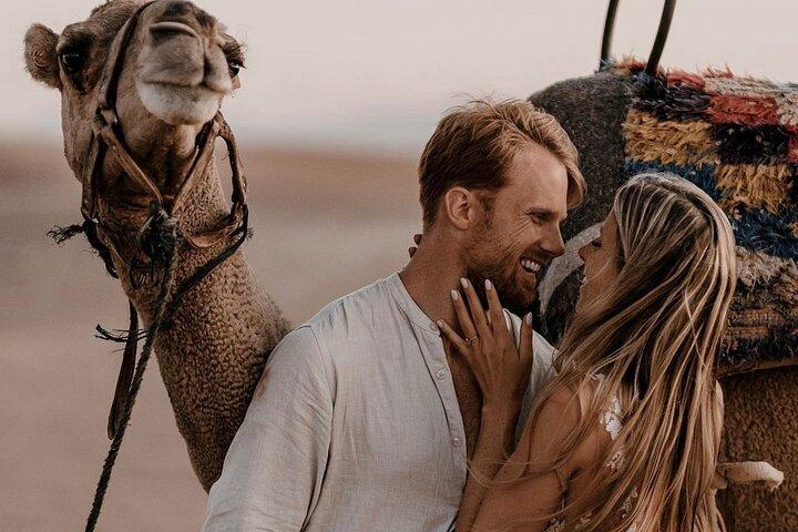 Dinner In Agafay Desert & Camel Ride with lovely Sunset