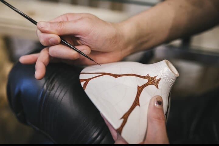 Pure Gold Authentic Kintsugi Ceramic Workshop with Master Artisan