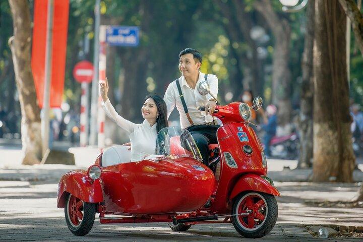 Vespa zijspan-sightseeingtour in Hanoi