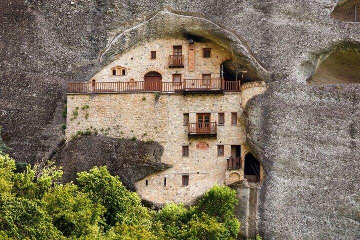 Meteora: Guidet solnedgangstur med klostre og hulerbesøg