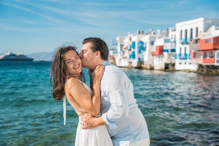 Privat fotografering i Mykonos med en professionell fotograf