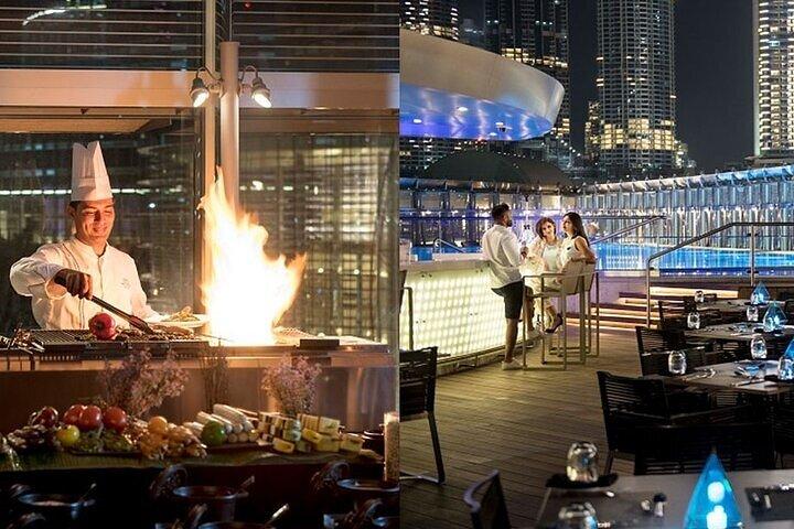 Dubaï Burj Khalifa avec le repas sur le toit avec transferts