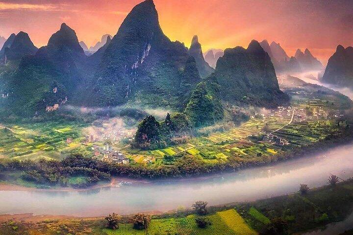 Excursão privada de 1 dia às montanhas com vista panorâmica de Yangshuo