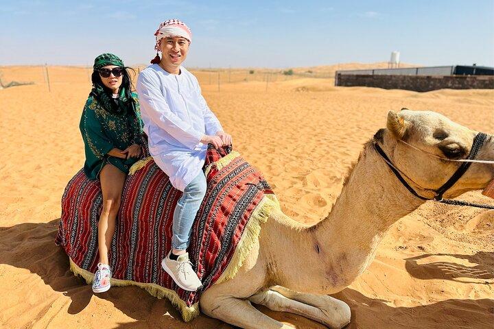 Safari dans le désert de Dubaï : Dune Bashing, promenade à dos de chameau et dîner-spectacle au barbecue