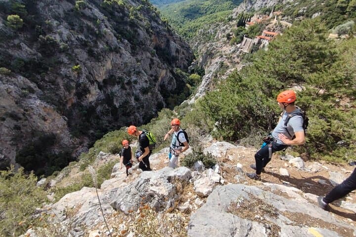 Private La Grota Via Ferrata Climb with Equipment from Athens