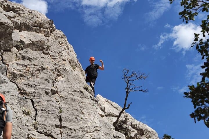 Private La Grota Via Ferrata Climb with Equipment from Athens