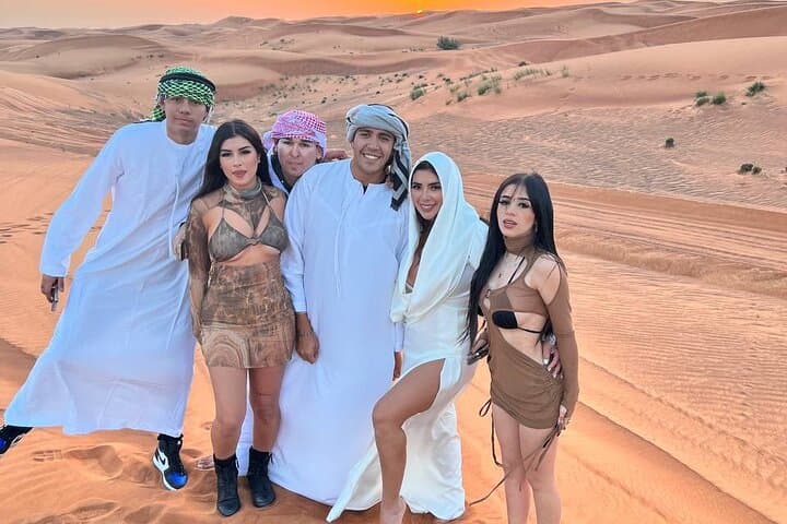 Private Morning Desert Safari with Camel Ride & Sandboarding
