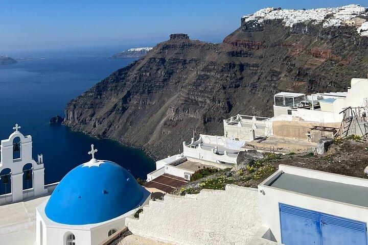 Excursão privada de meio dia a Santorini