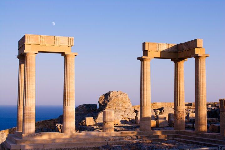 Acropolis of Lindos-billet med flersproget 3D Audiovisuel