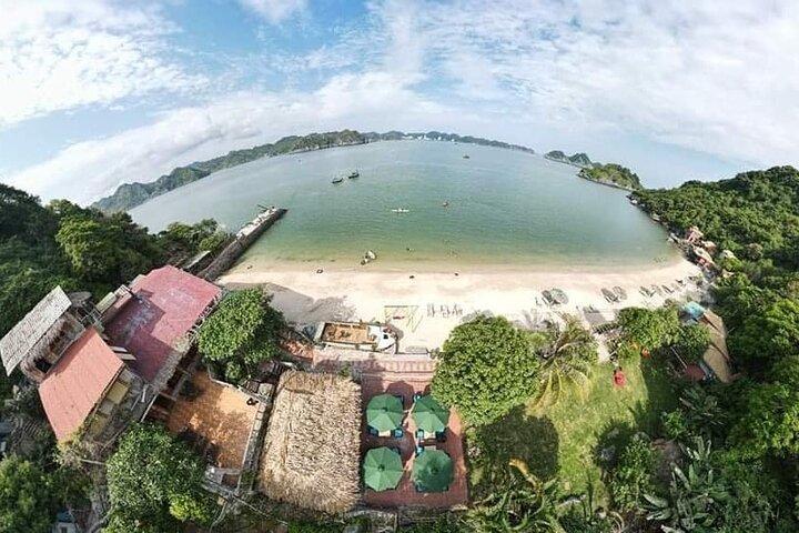 1 nacht op partycruise en 1 nacht in bungalow met zeezicht Halong Bay
