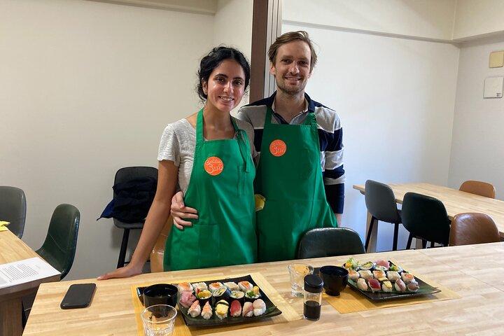 Sushiklass i Osaka Dotonbori