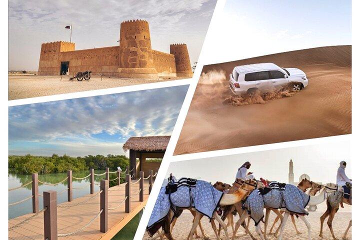 Combo cultuur & avontuur: Noord-Qatar erfgoed & woestijnsafari