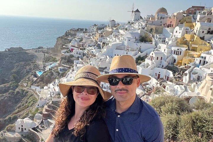 Excursão privada de meio dia a Santorini